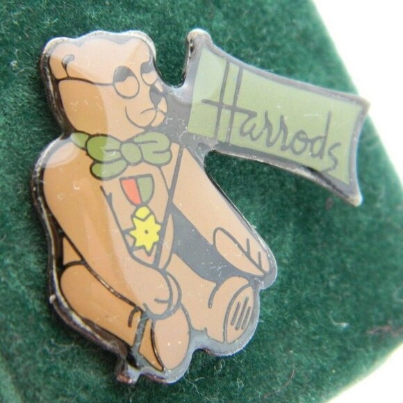 Vintage Harrods New Old Stock Enamel Teddy Bear - Picture 1 of 4
